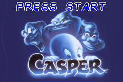 Casper title screen for GameBoy Advance